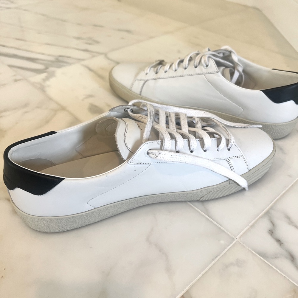 Men’s Saint Laurent Court Classic Sneakers size 43.5 - Picture 3 of 7